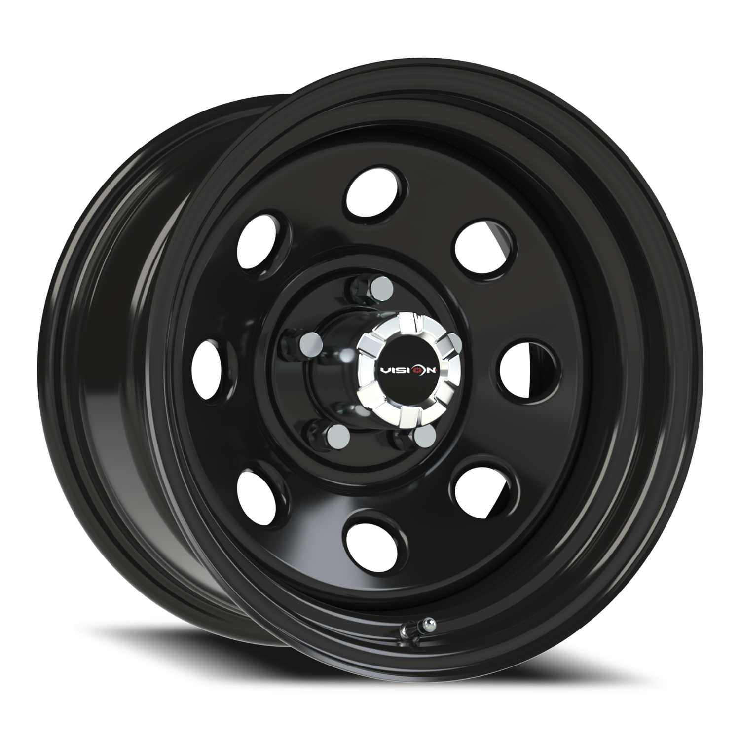 Vision Steel 15X8 Gloss Black Wheel
