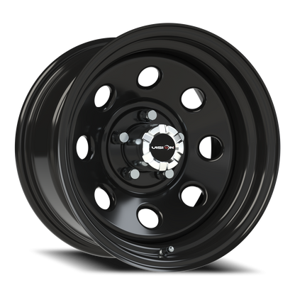 Vision Steel 15X8 Gloss Black Wheel