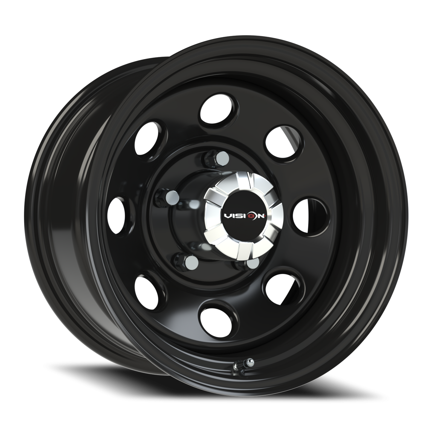 Vision Steel 15X8 Gloss Black Wheel