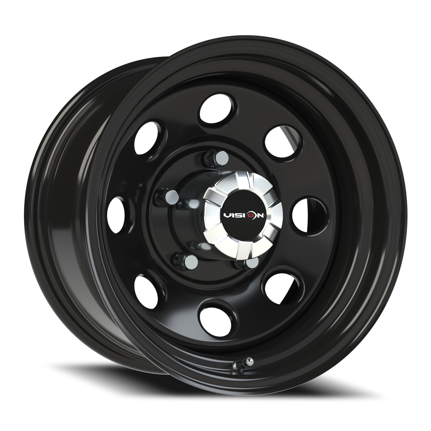 Vision Steel 15X8 Gloss Black Wheel