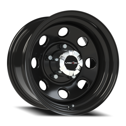 Vision Steel 15X8 Gloss Black Wheel