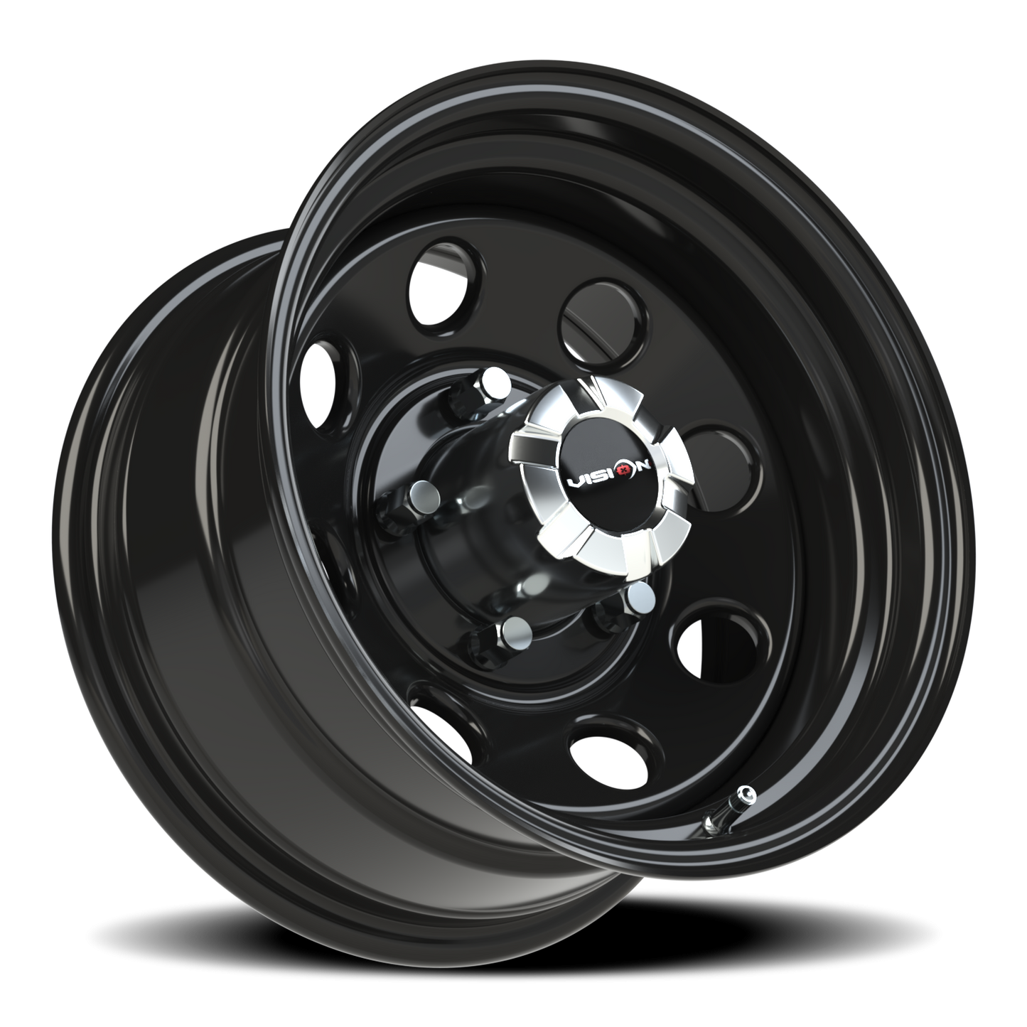 Vision Steel 15X8 Gloss Black Wheel