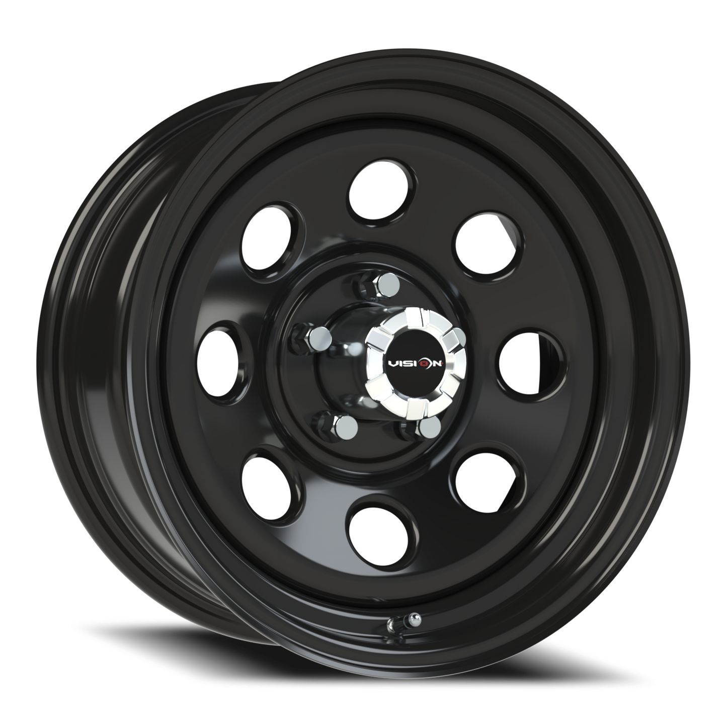 Vision Steel 16X7 Gloss Black Wheel