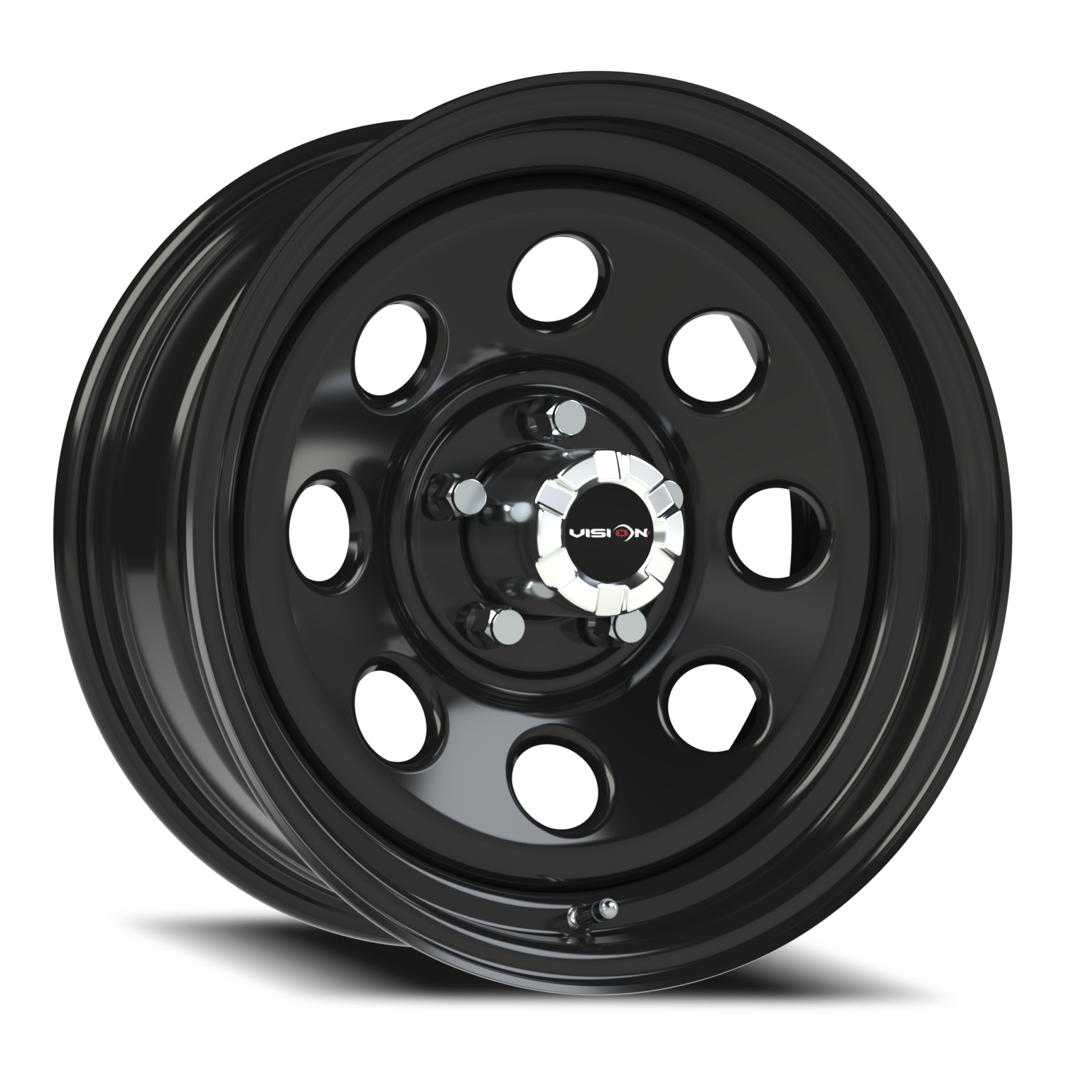 Vision Steel 16X7 Gloss Black Wheel