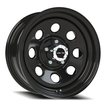 Vision Steel 16X7 Gloss Black Wheel