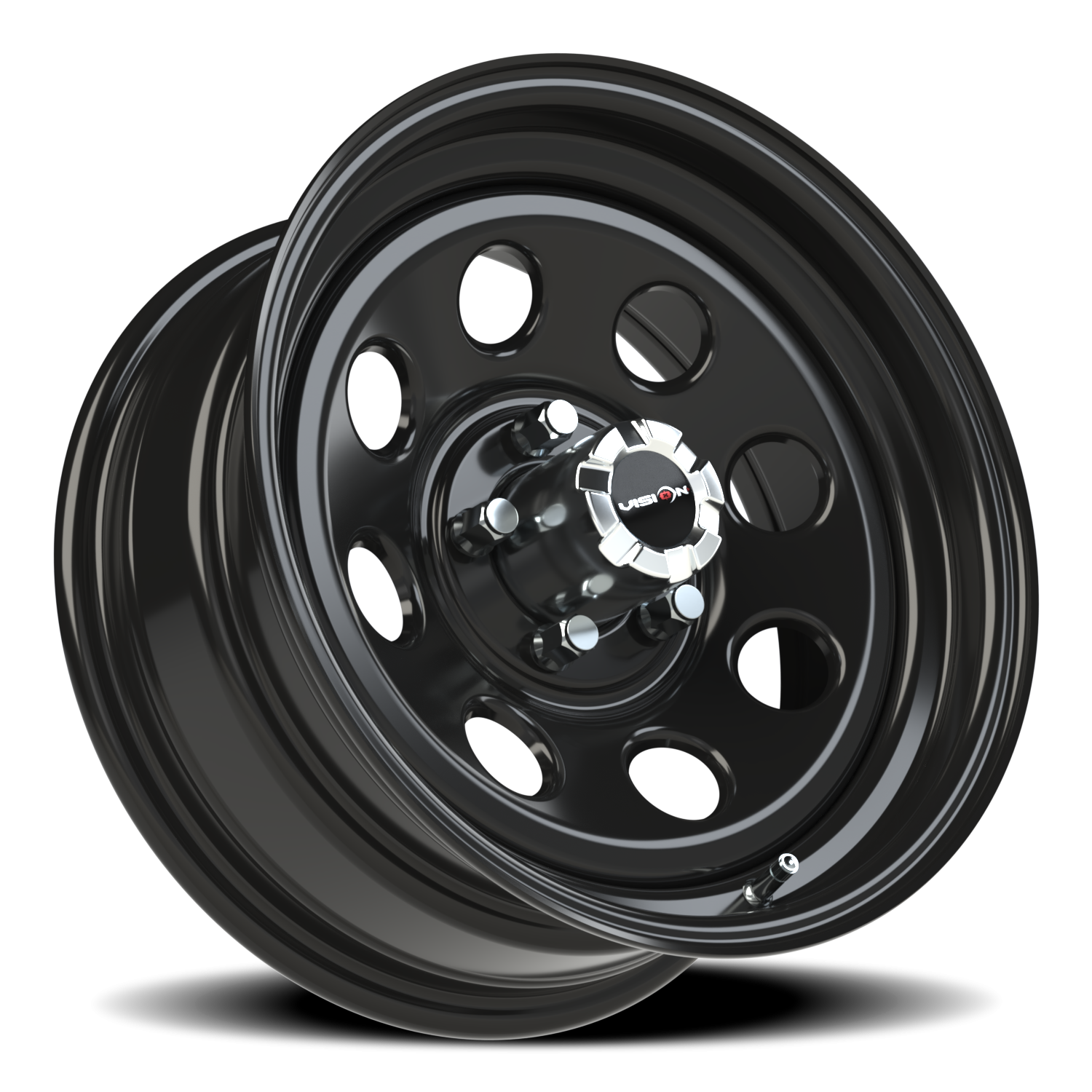 Vision Steel 16X7 Gloss Black Wheel