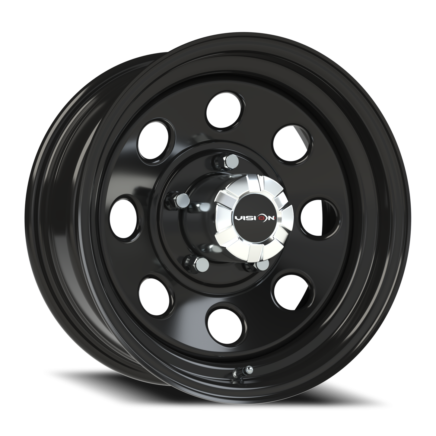 Vision Steel 16X7 Gloss Black Wheel