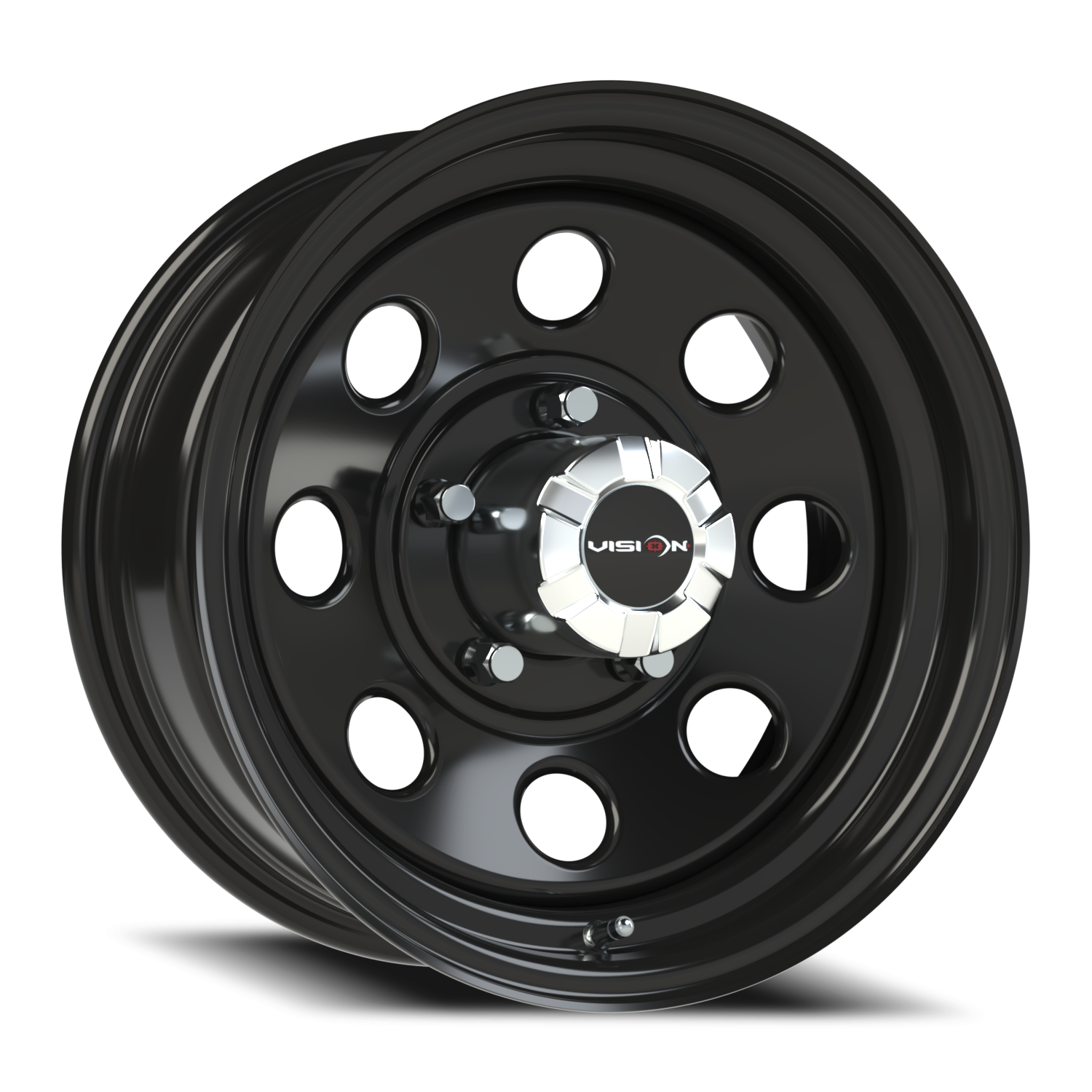 Vision Steel 16X7 Gloss Black Wheel