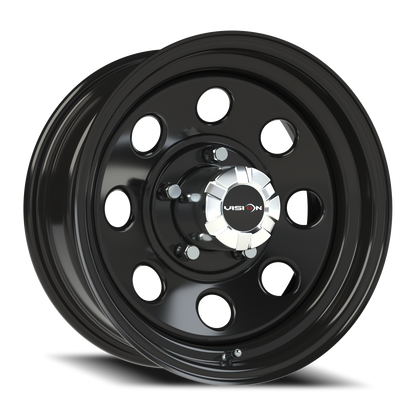 Vision Steel 16X7 Gloss Black Wheel