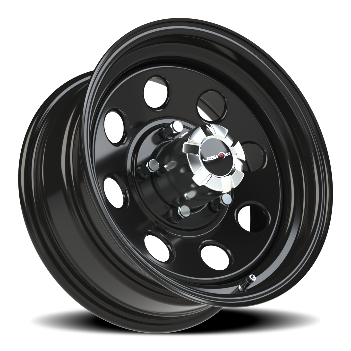 Vision Steel 16X7 Gloss Black Wheel