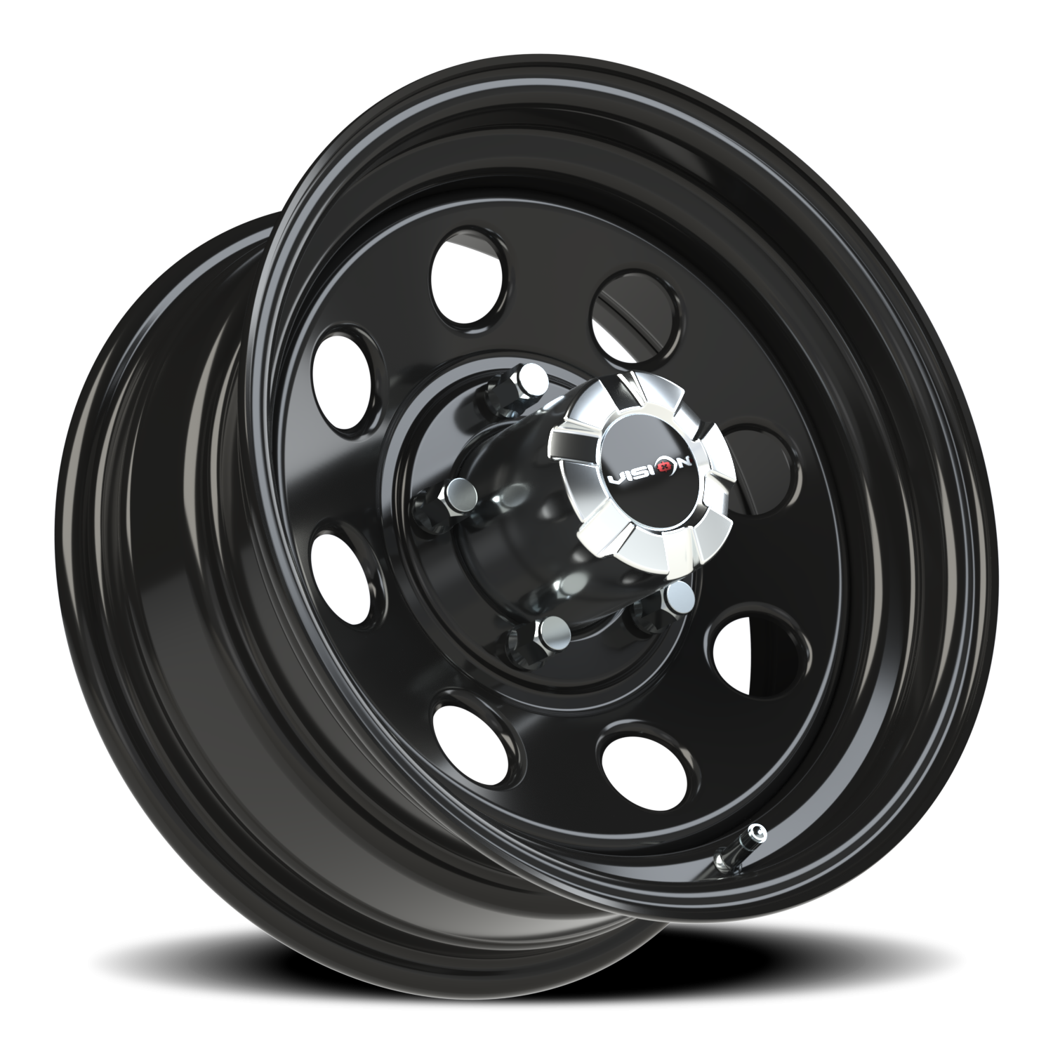 Vision Steel 16X7 Gloss Black Wheel