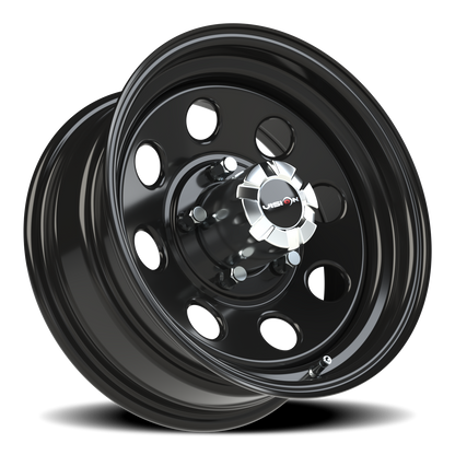 Vision Steel 16X7 Gloss Black Wheel