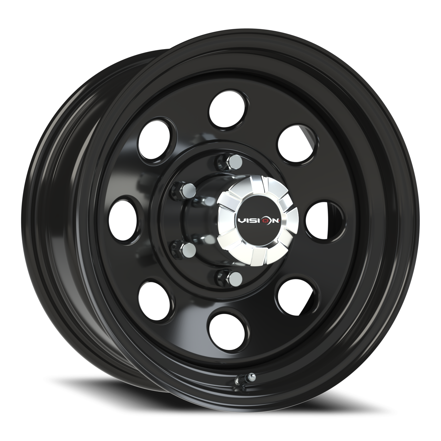 Vision Steel 16X7 Gloss Black Wheel