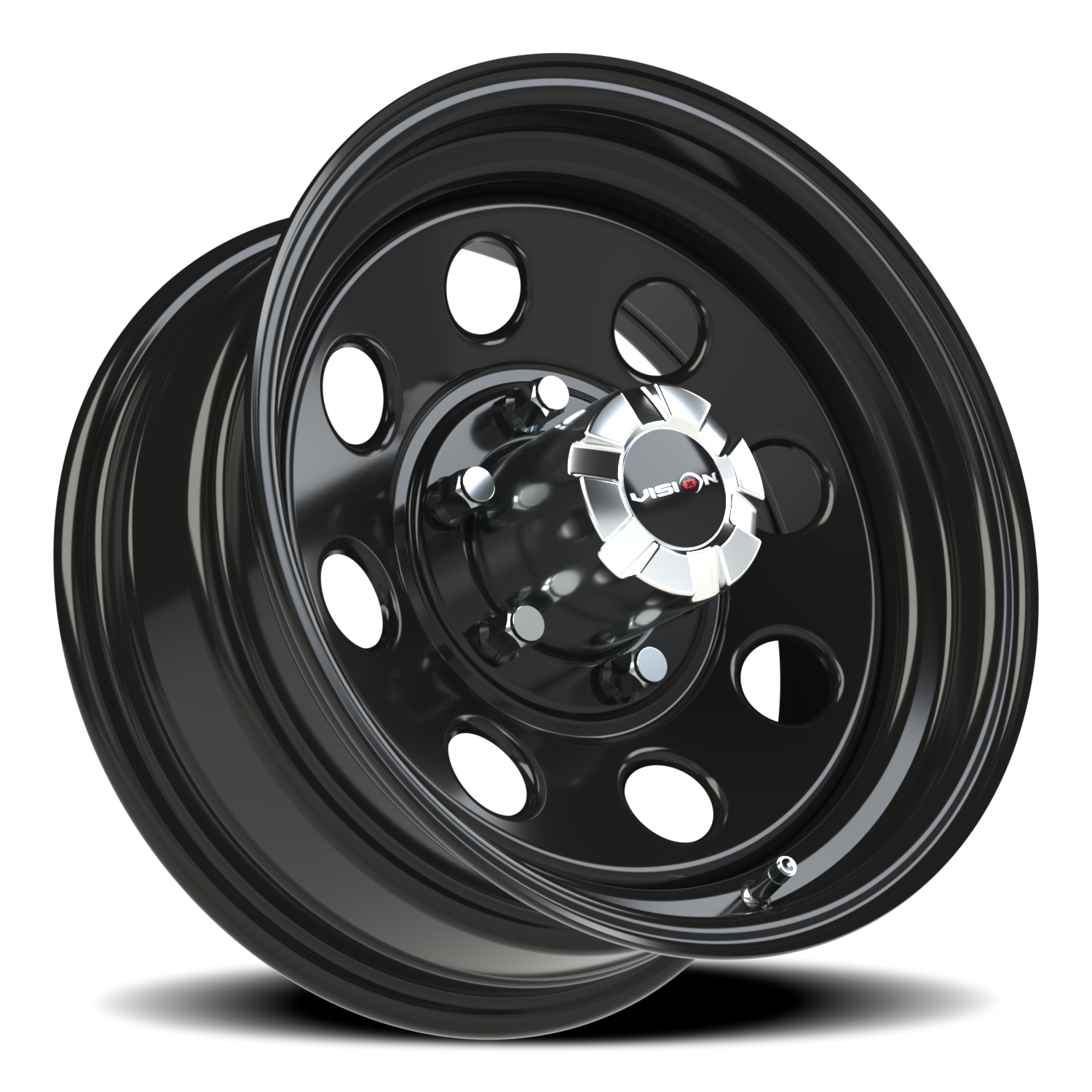 Vision Steel 16X7 Gloss Black Wheel