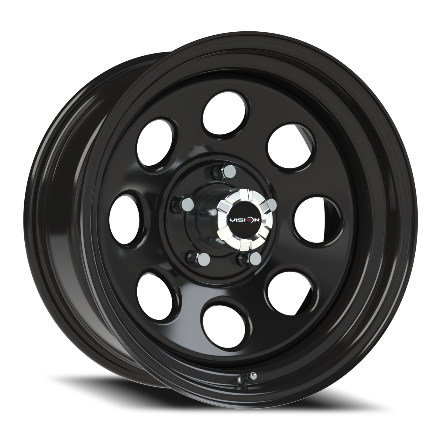 Vision Steel 17X8 Gloss Black Wheel