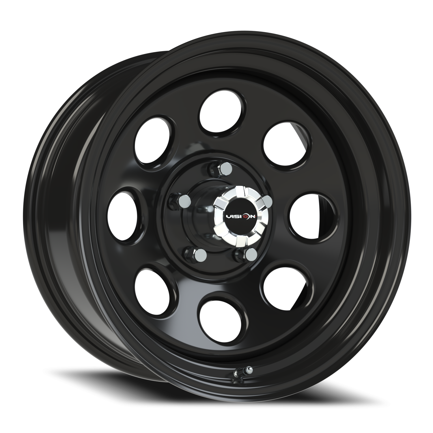 Vision Steel 17X8 Gloss Black Wheel
