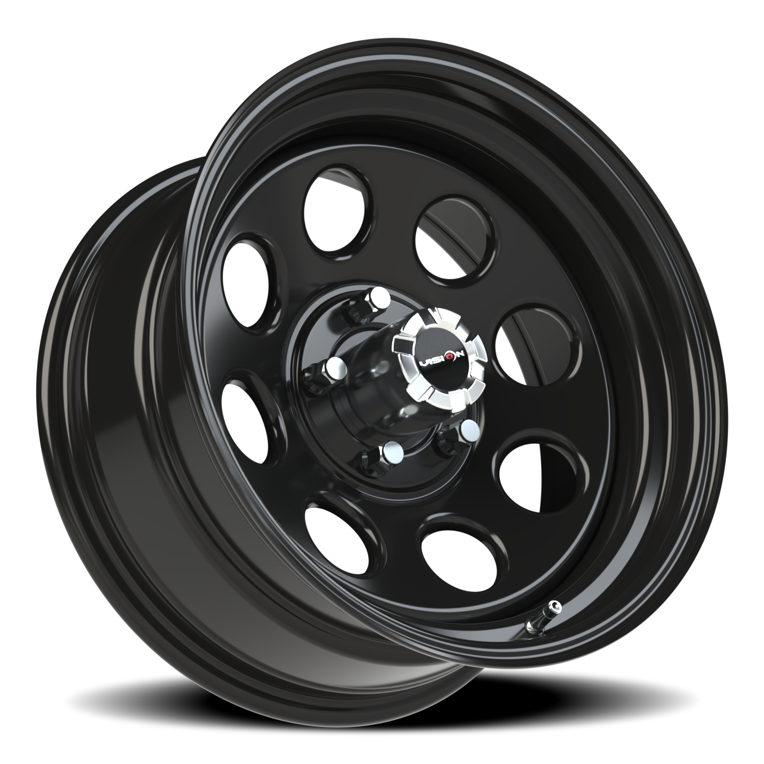 Vision Steel 17X8 Gloss Black Wheel