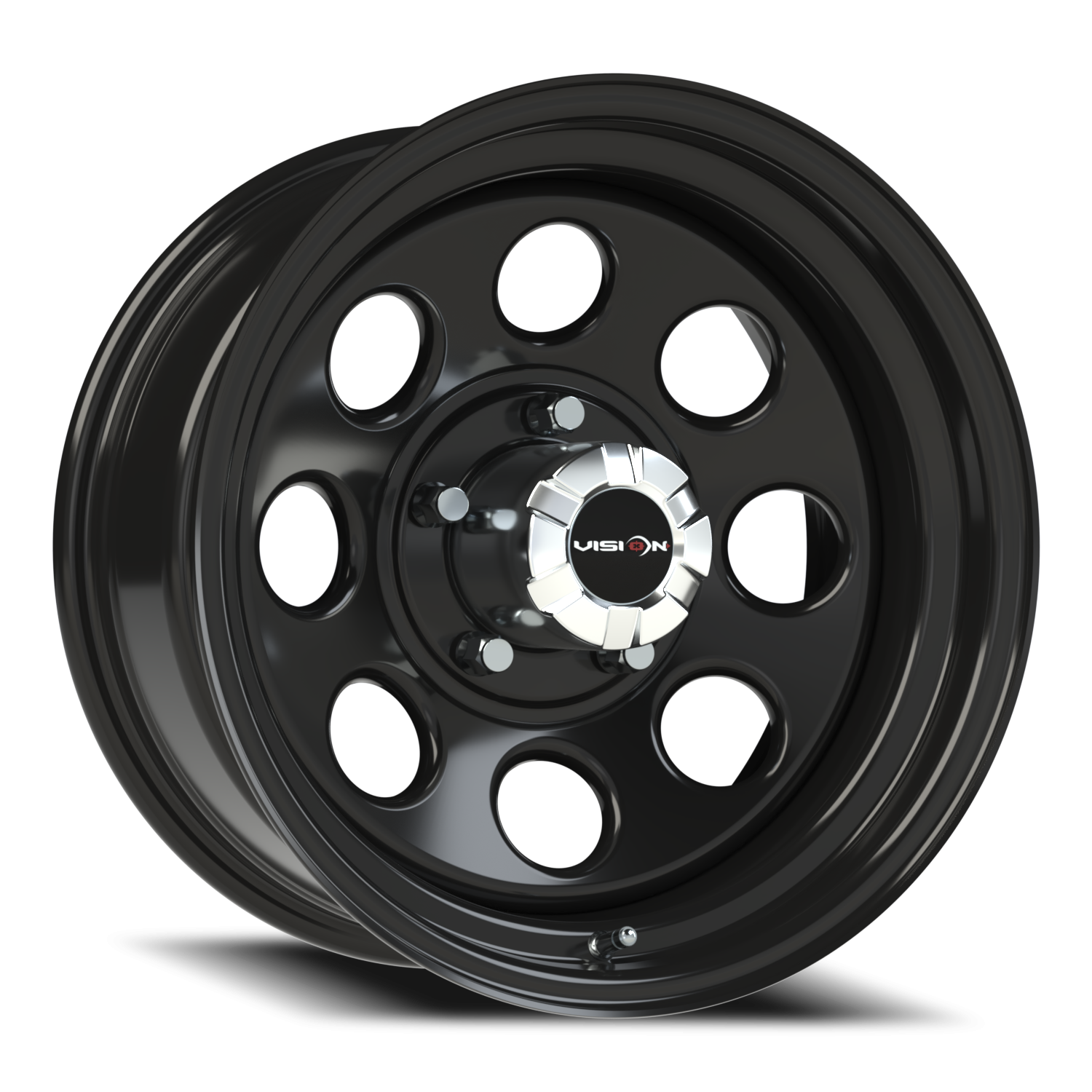Vision Steel 17X8 Gloss Black Wheel
