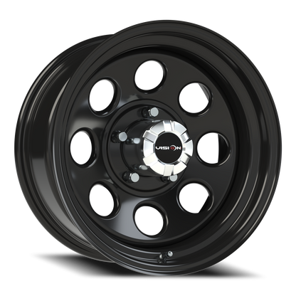 Vision Steel 17X8 Gloss Black Wheel