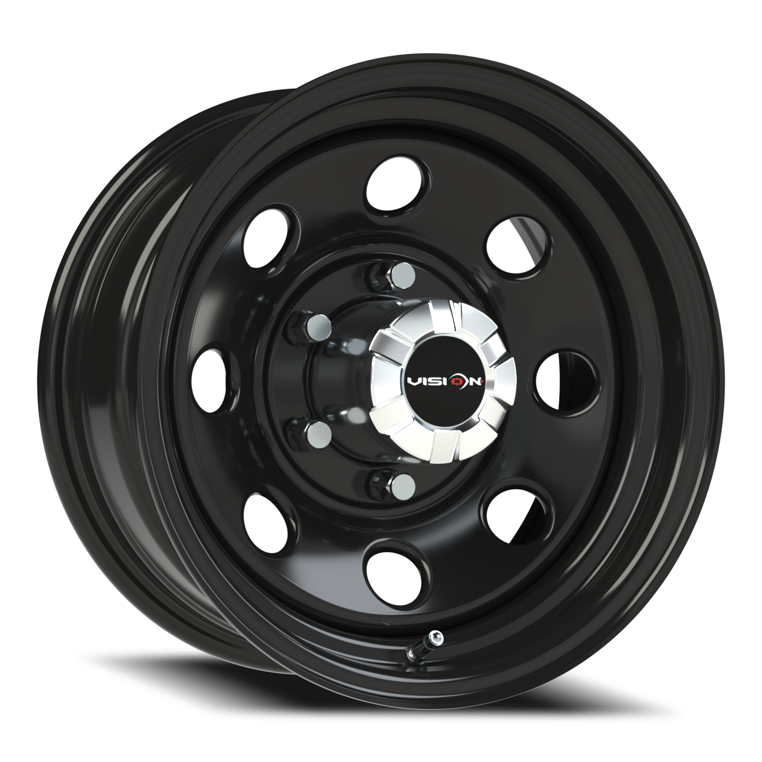 Vision Steel 15X7 Gloss Black Wheel