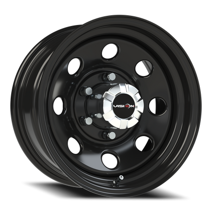 Vision Steel 15X7 Gloss Black Wheel