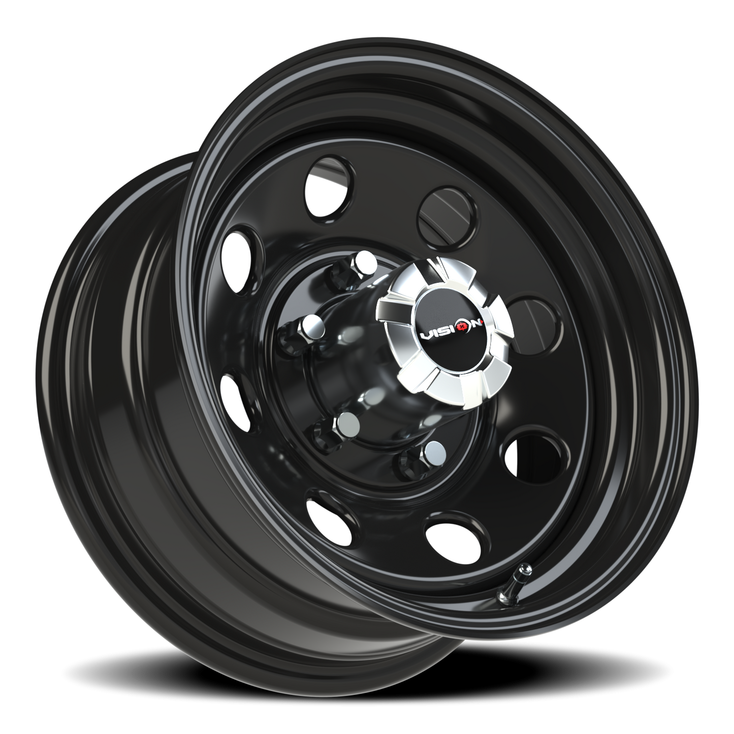 Vision Steel 15X7 Gloss Black Wheel