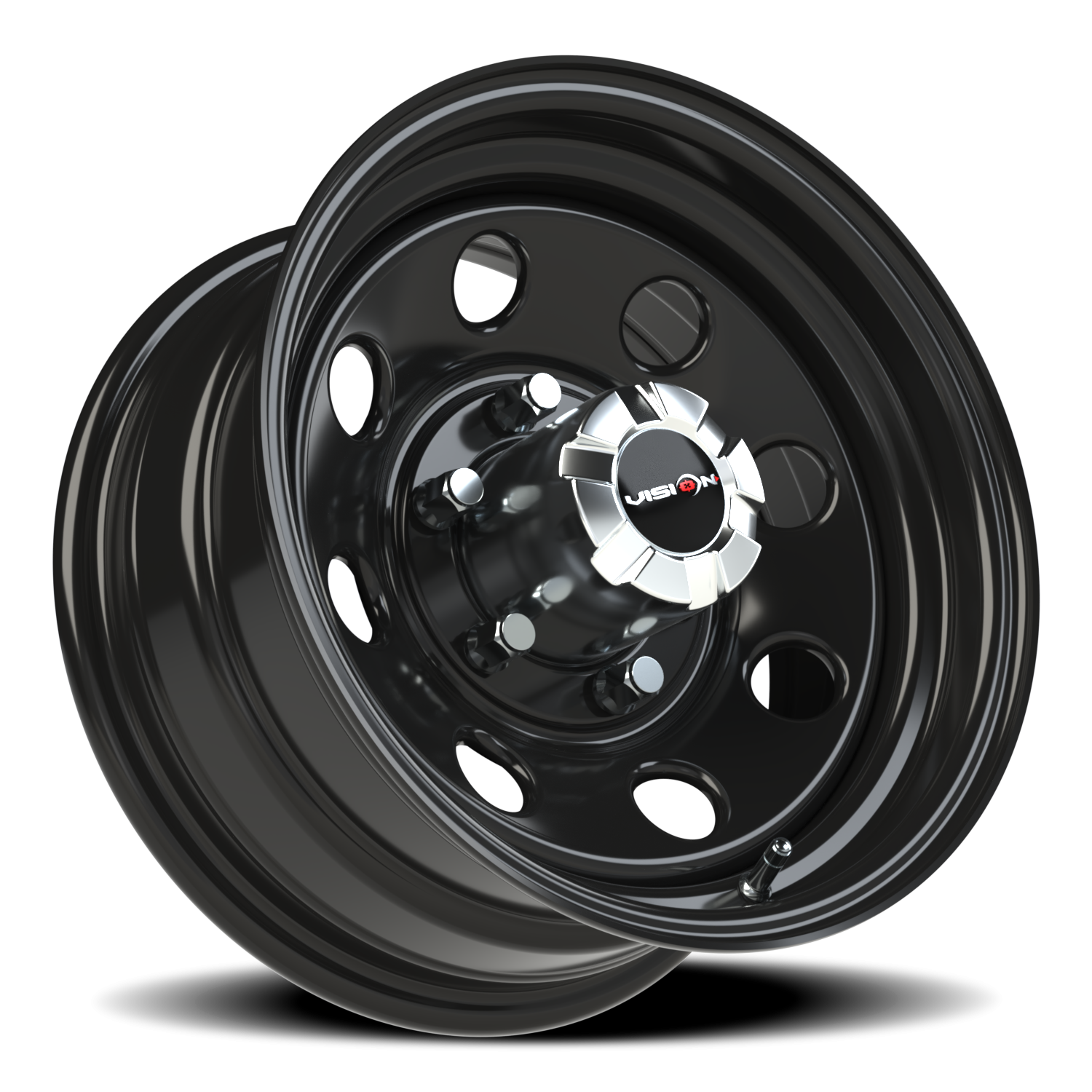 Vision Steel 15X7 Gloss Black Wheel