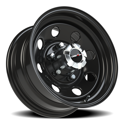 Vision Steel 15X7 Gloss Black Wheel