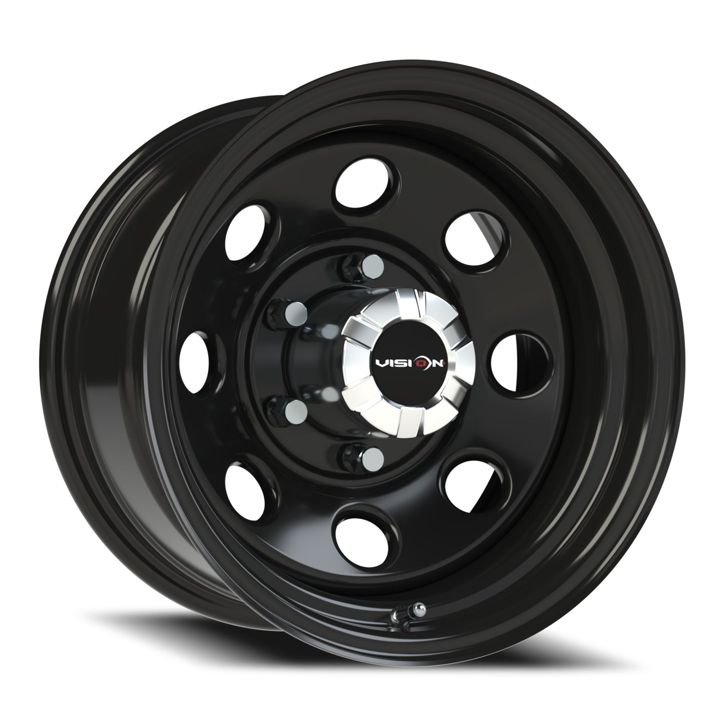 Vision Steel 15X8 Gloss Black Wheel