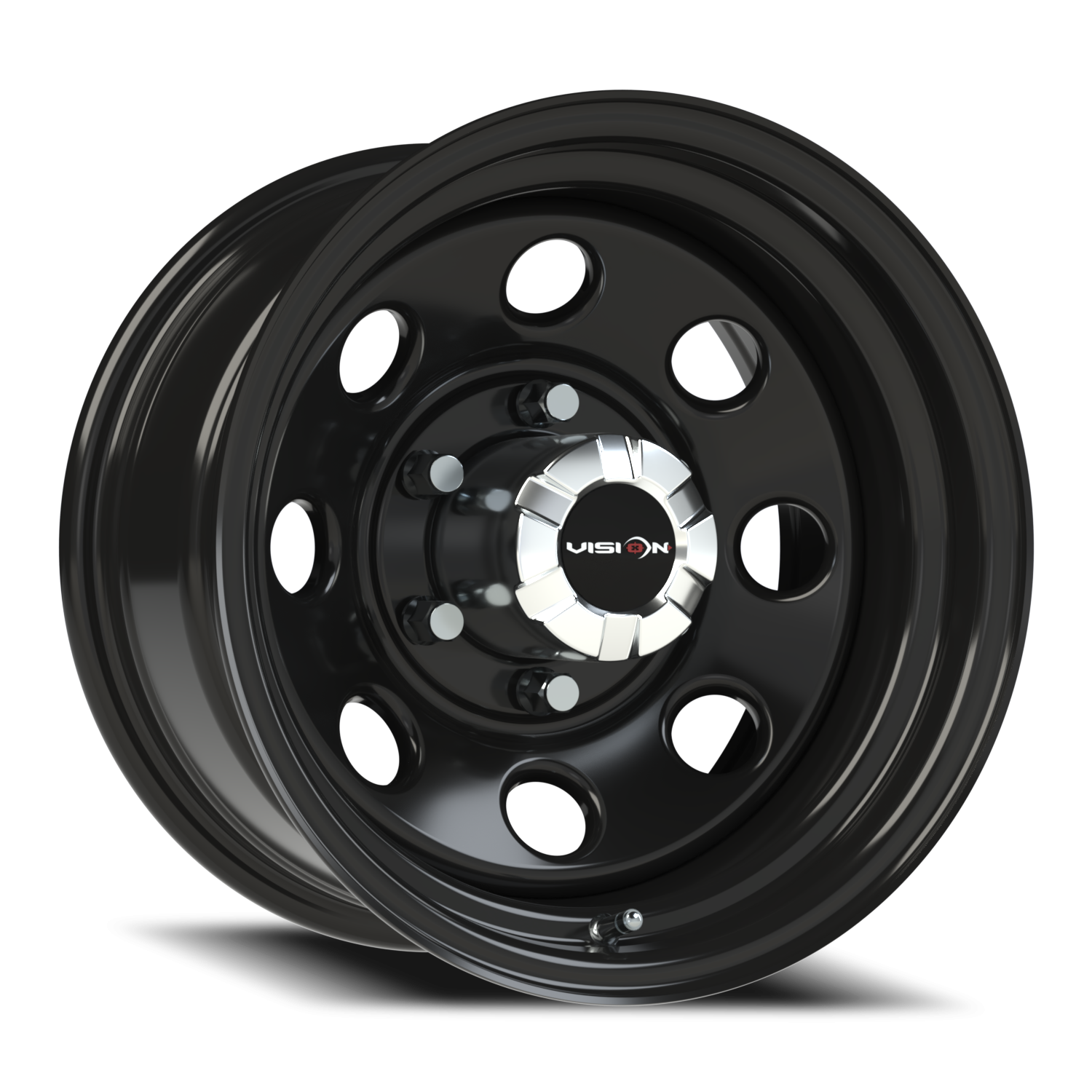 Vision Steel 15X8 Gloss Black Wheel