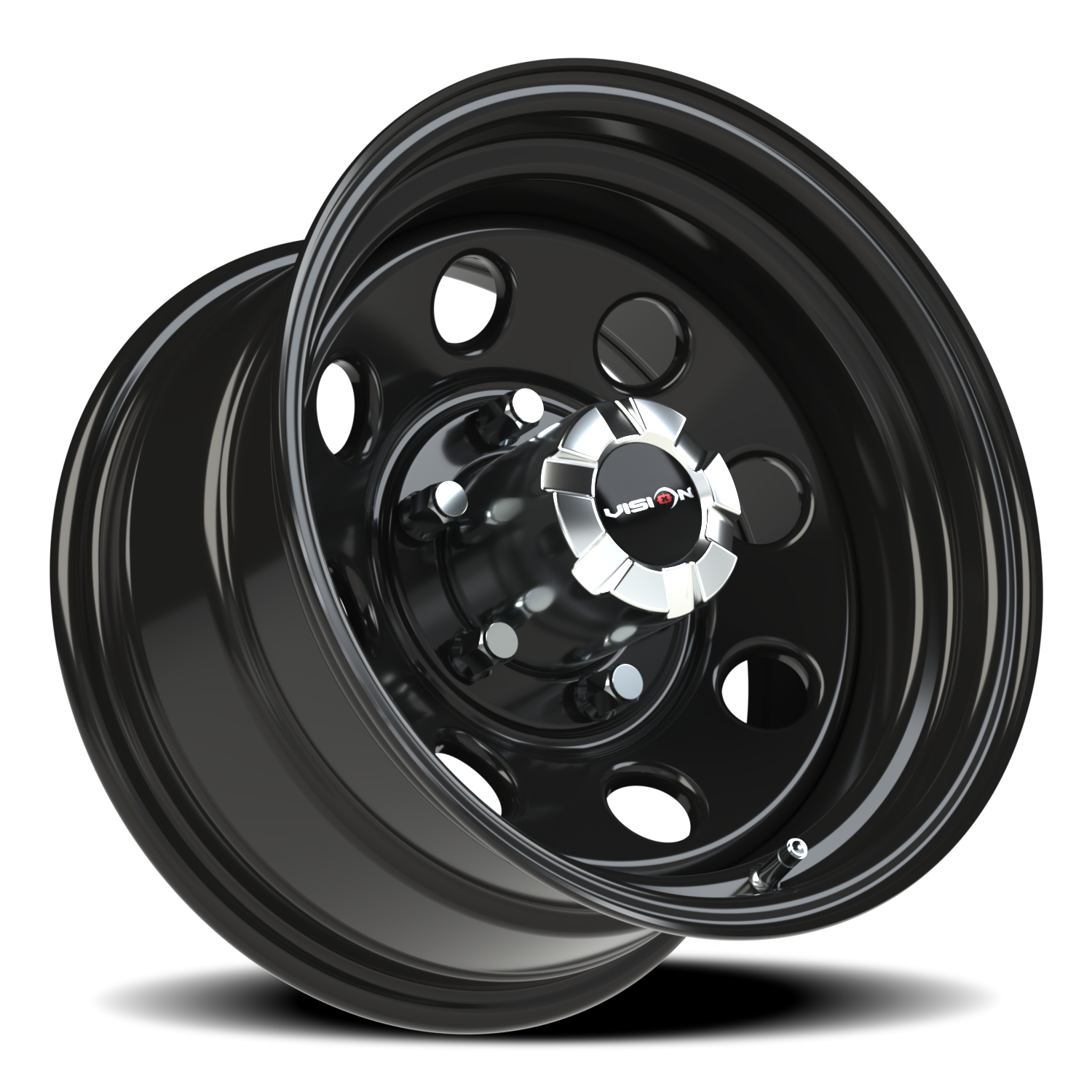 Vision Steel 15X8 Gloss Black Wheel
