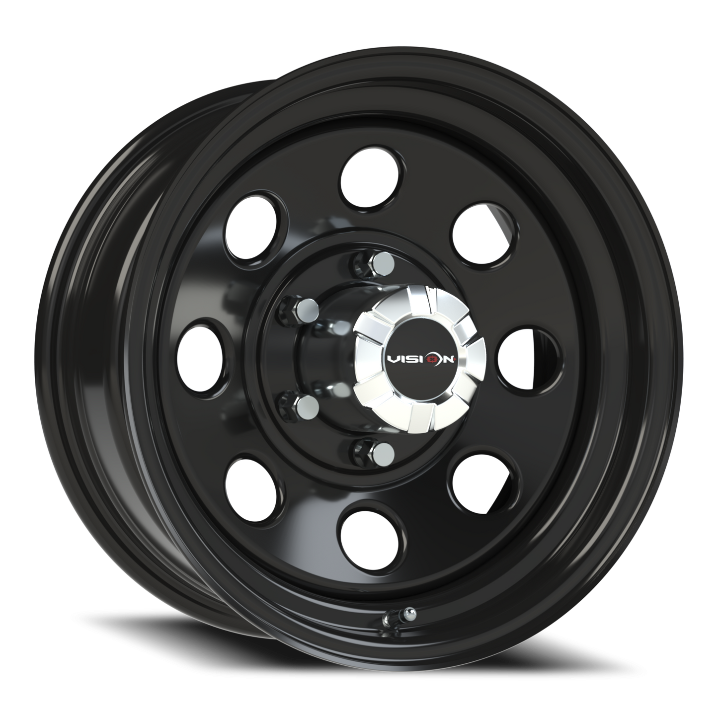 Vision Steel 16X7 Gloss Black Wheel