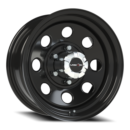 Vision Steel 16X7 Gloss Black Wheel