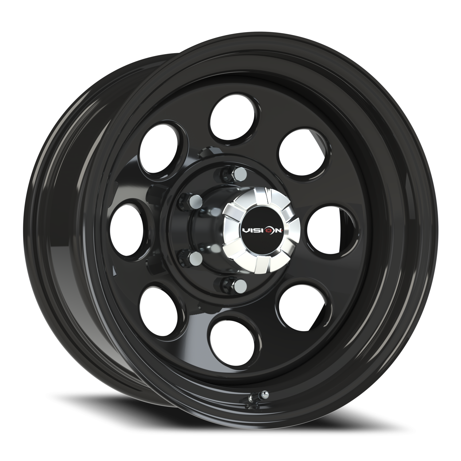 Vision Steel 17X8 Gloss Black Wheel