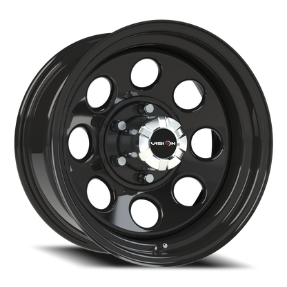 Vision Steel 17X8 Gloss Black Wheel