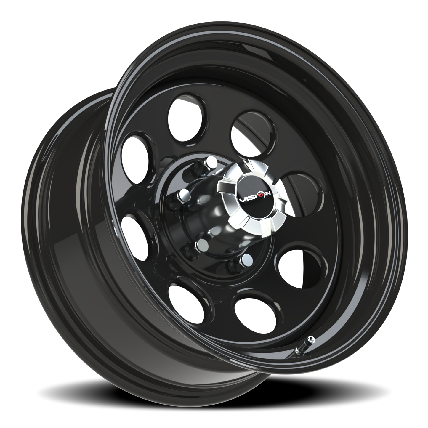 Vision Steel 17X8 Gloss Black Wheel