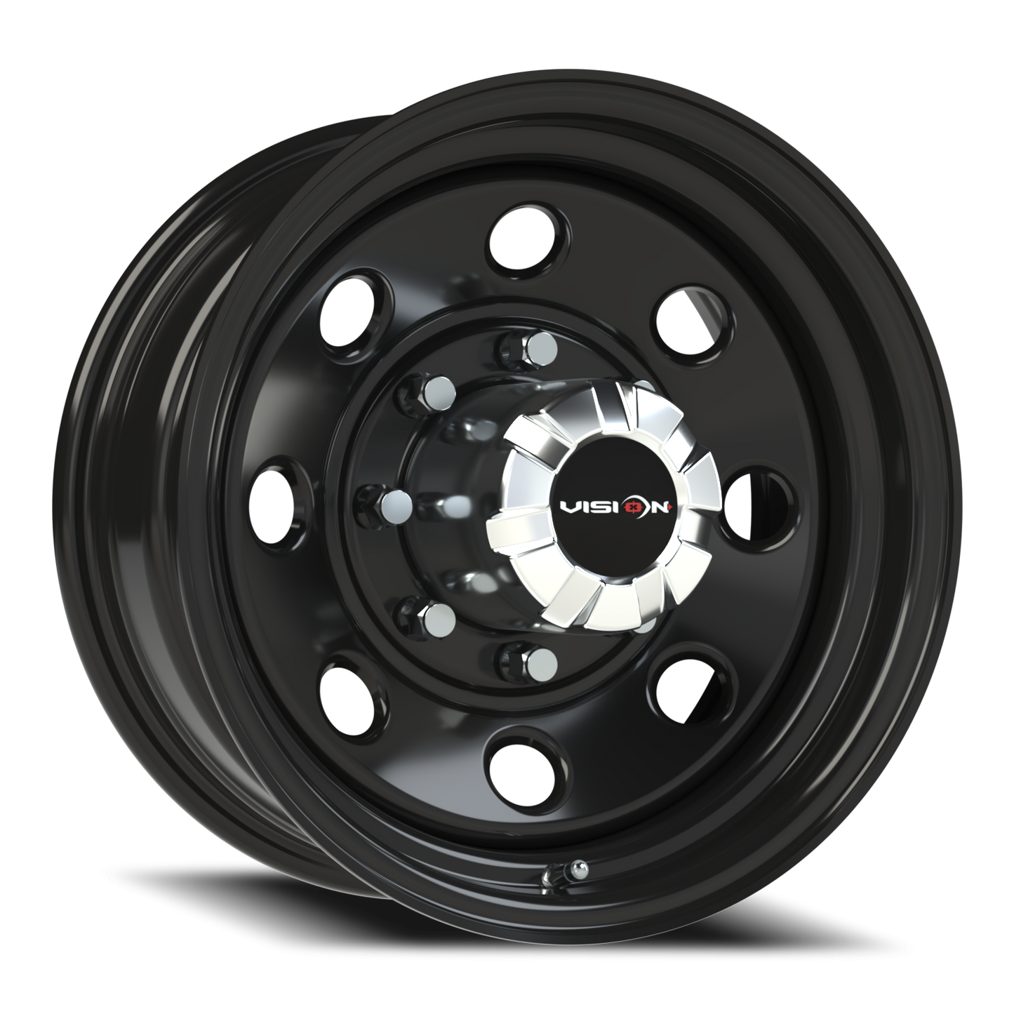 Vision Steel 16X7 Gloss Black Wheel
