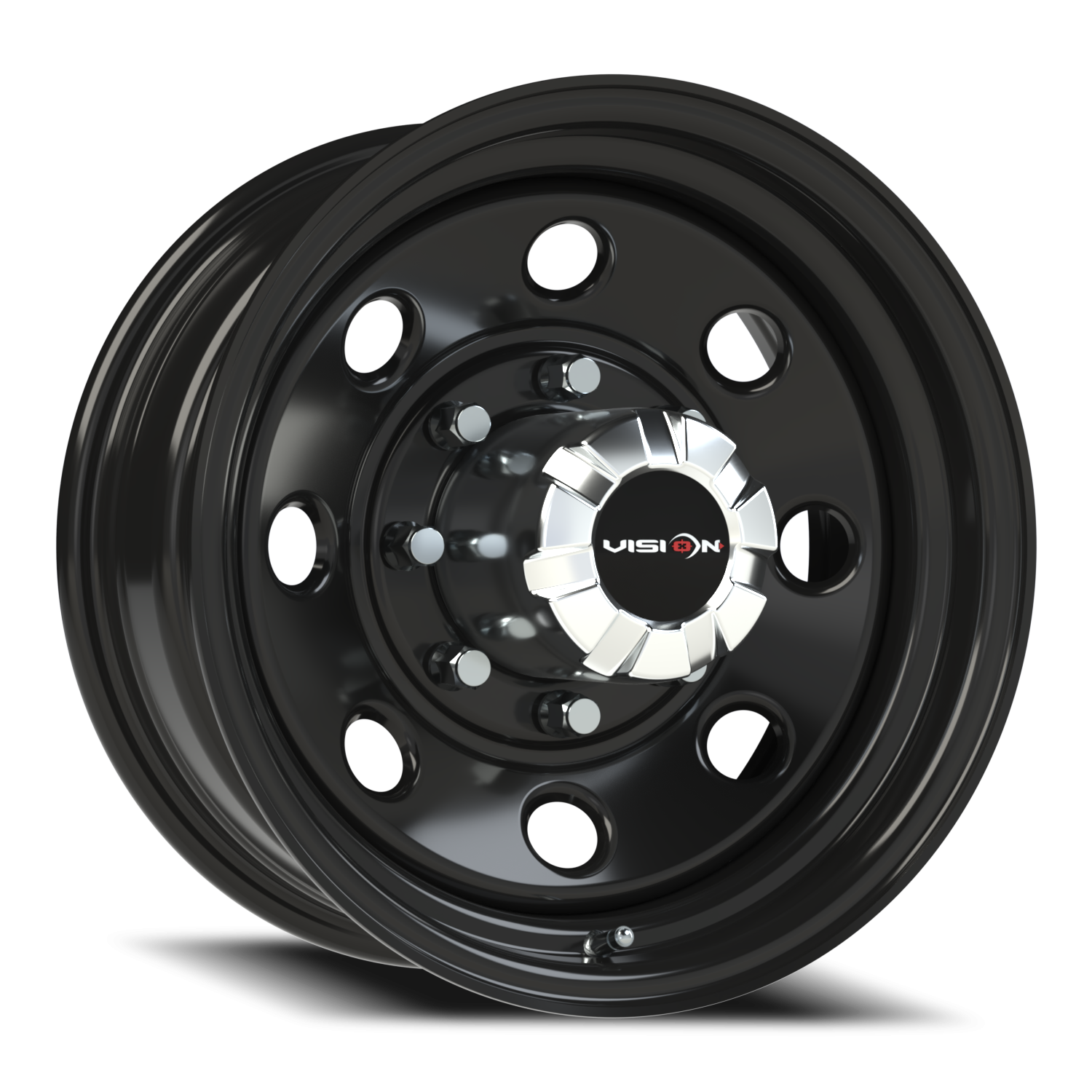 Vision Steel 16X7 Gloss Black Wheel