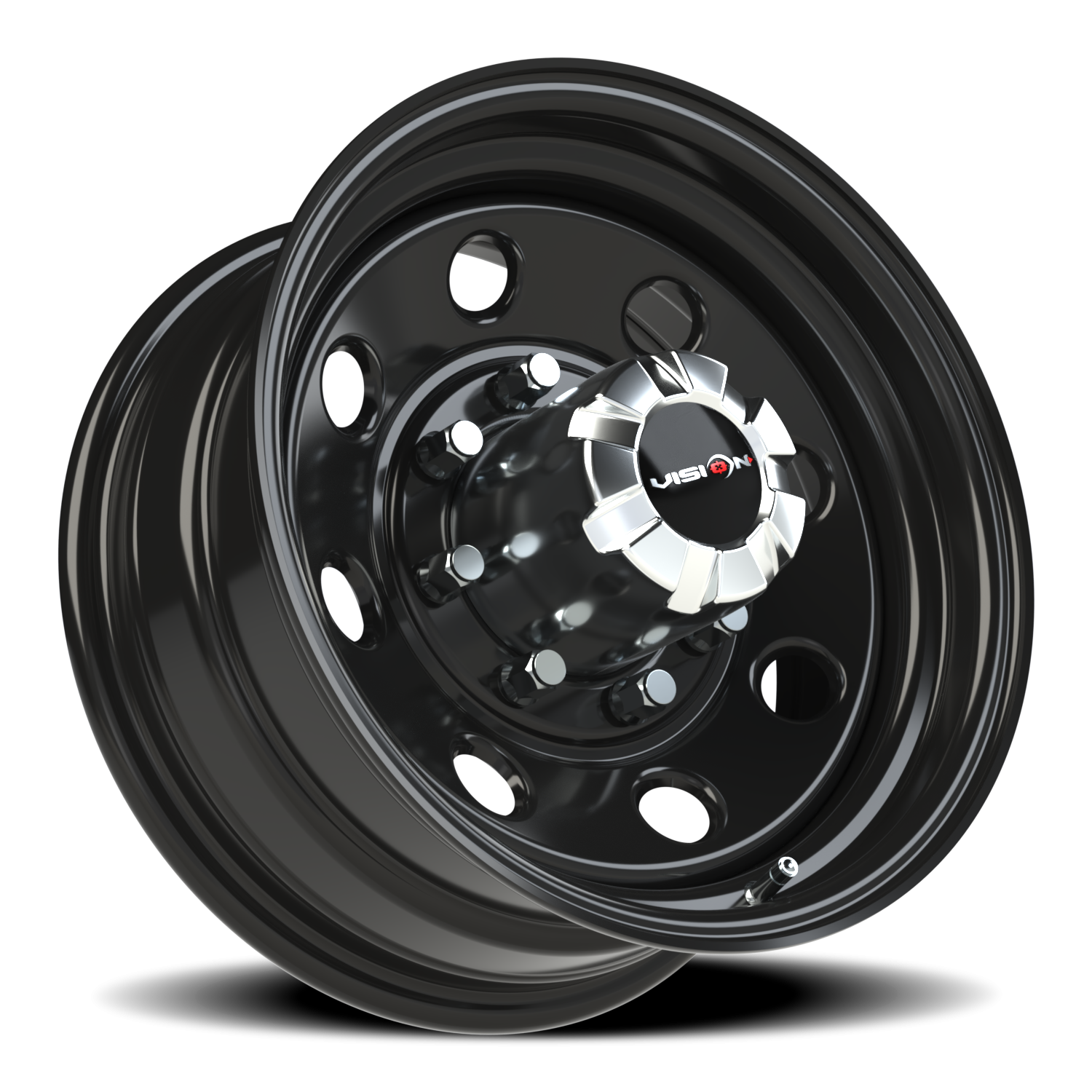 Vision Steel 16X7 Gloss Black Wheel