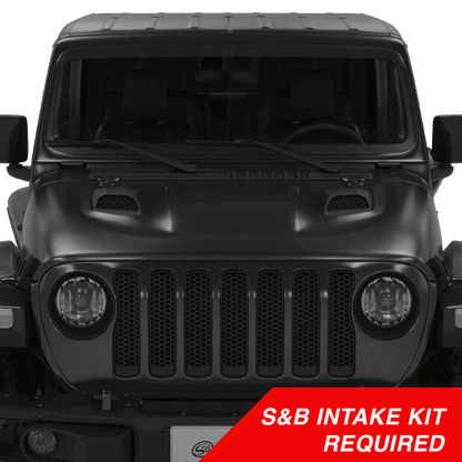 Air Hood Scoops For Jeep Wrangler Rubicon / Gladiator (S&B Intake Required)