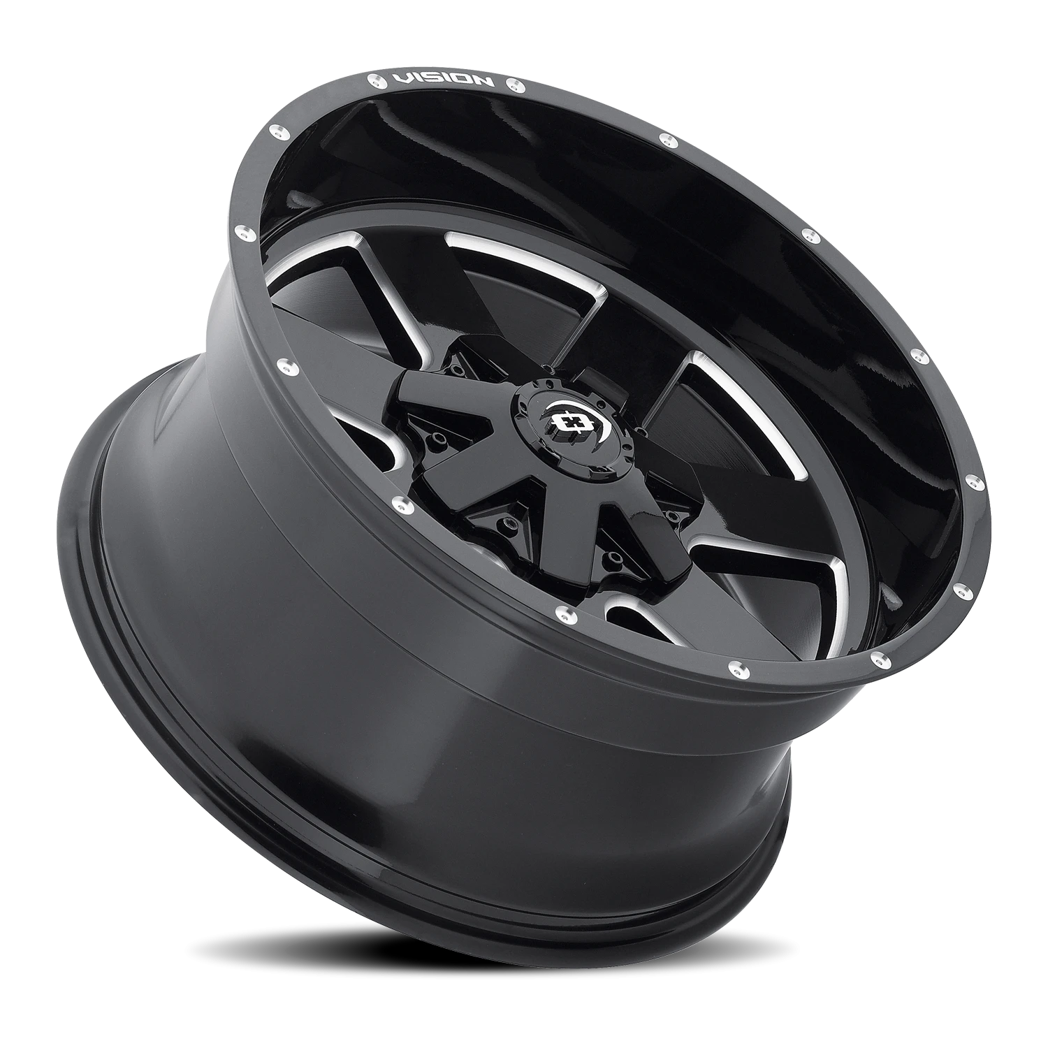 Vision Arc 20X10 Gloss Black Milled Spoke Wheel