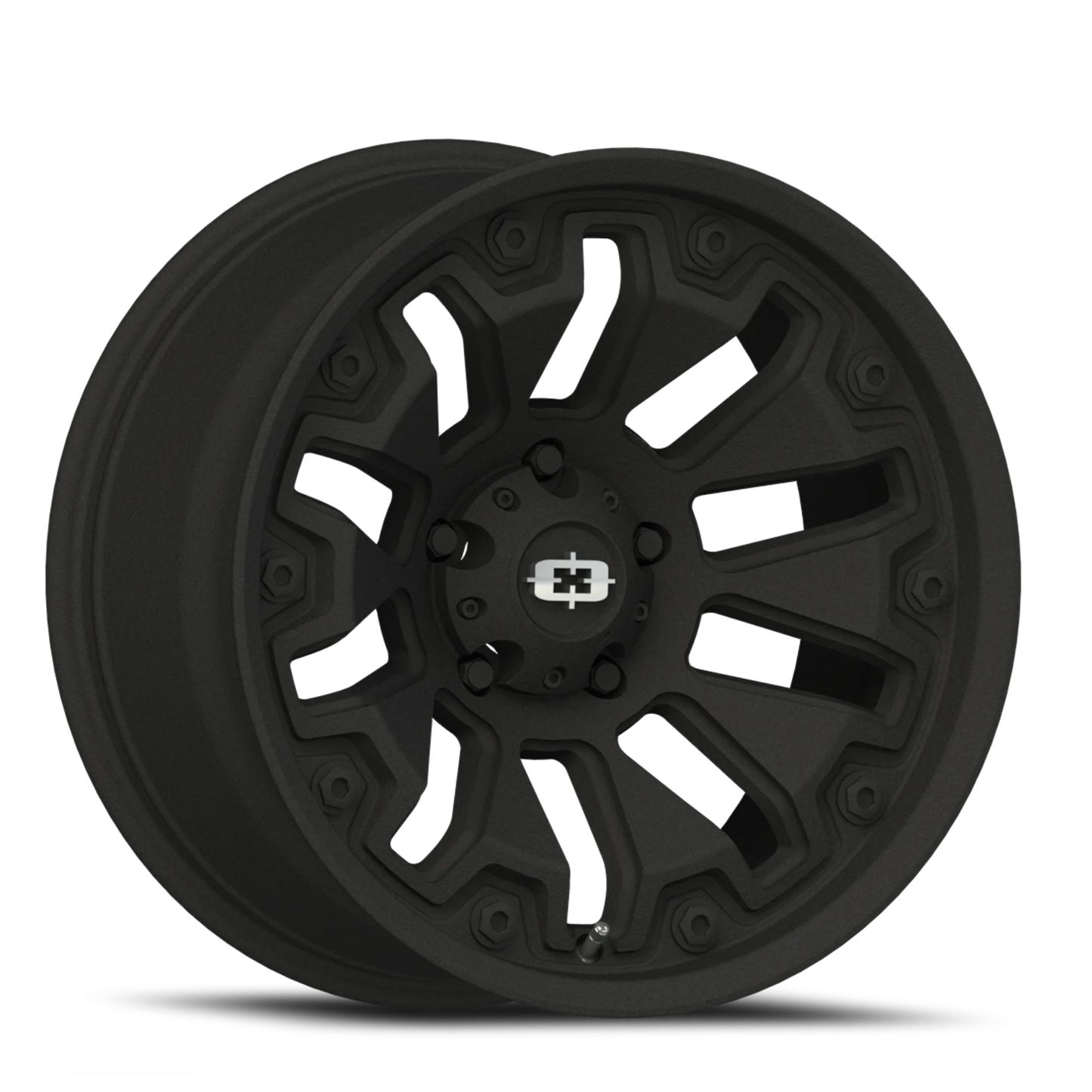 Vision Whl 20X9 Satin Black with Black Bolt Inserts Wheel