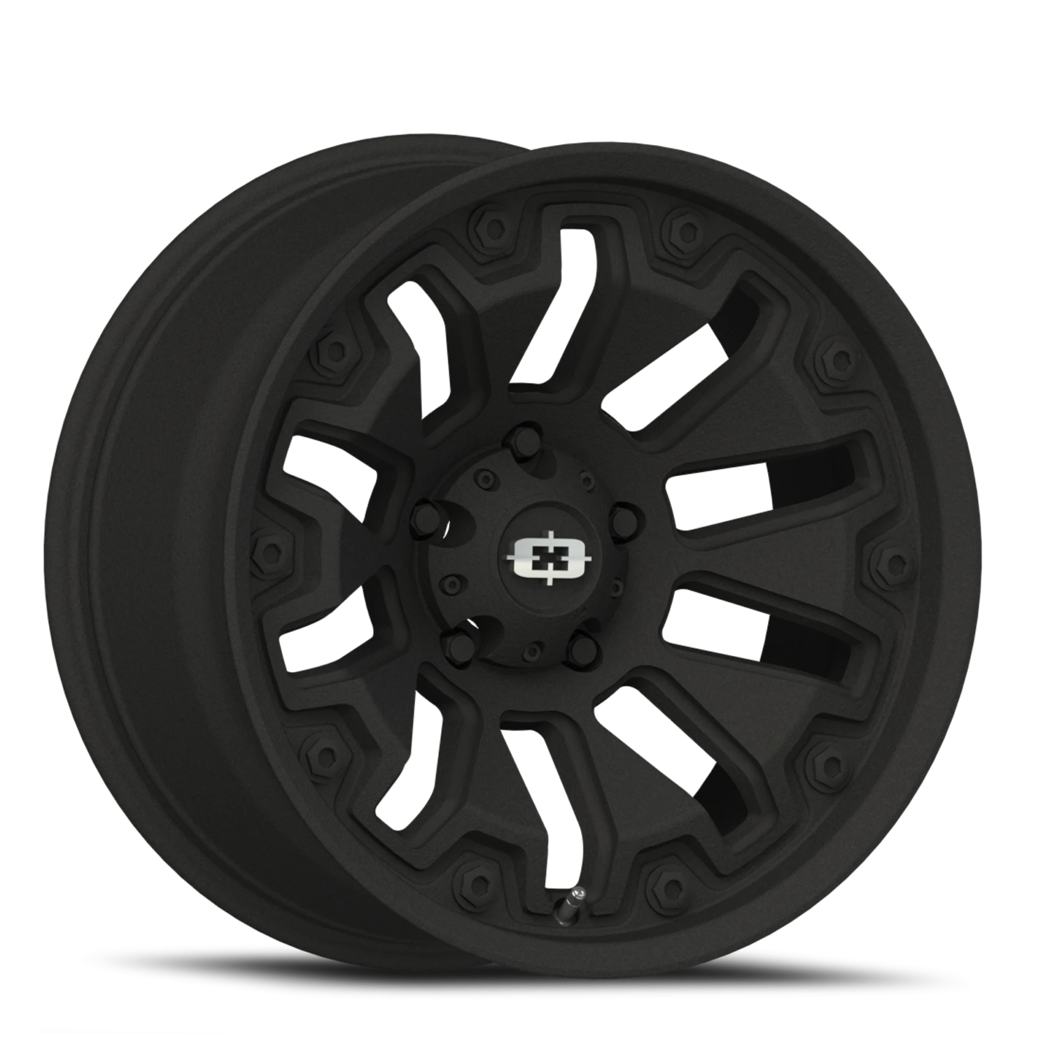 Vision Whl 20X9 Satin Black with Black Bolt Inserts Wheel