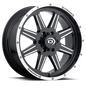 Vision Cannibal 20X9 Gloss Black Machined Lip Milled Spoke Wheel