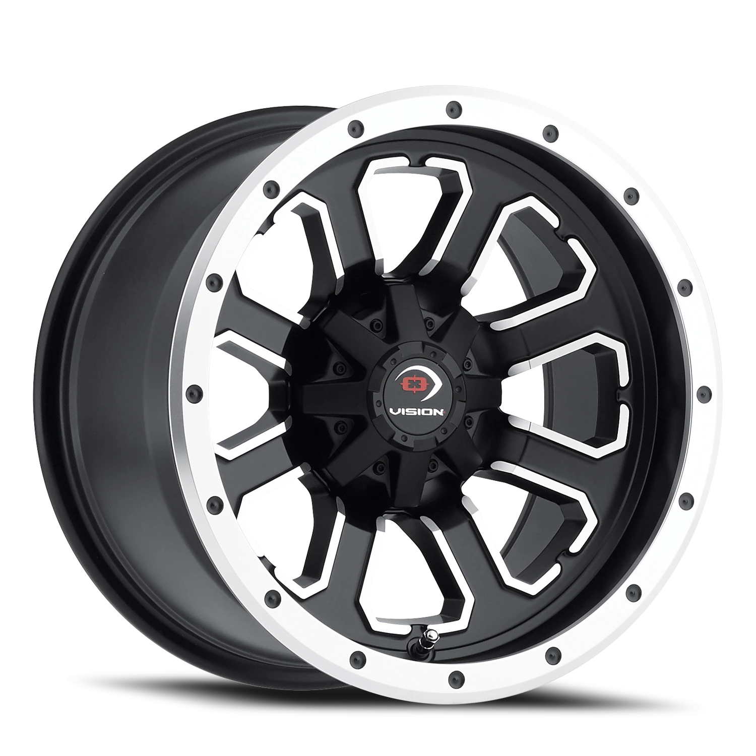 Vision Commander 14X7 Matte Black Machined Face Wheel