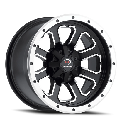 Vision Commander 14X7 Matte Black Machined Face Wheel