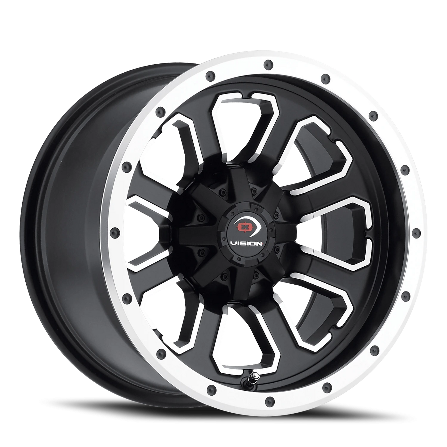 Vision Commander 12X7 Matte Black Machined Face Wheel