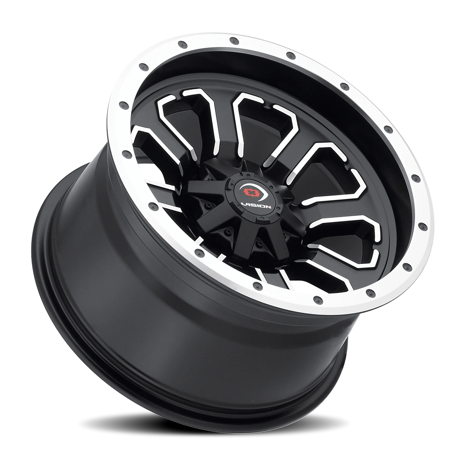 Vision Commander 12X7 Matte Black Machined Face Wheel