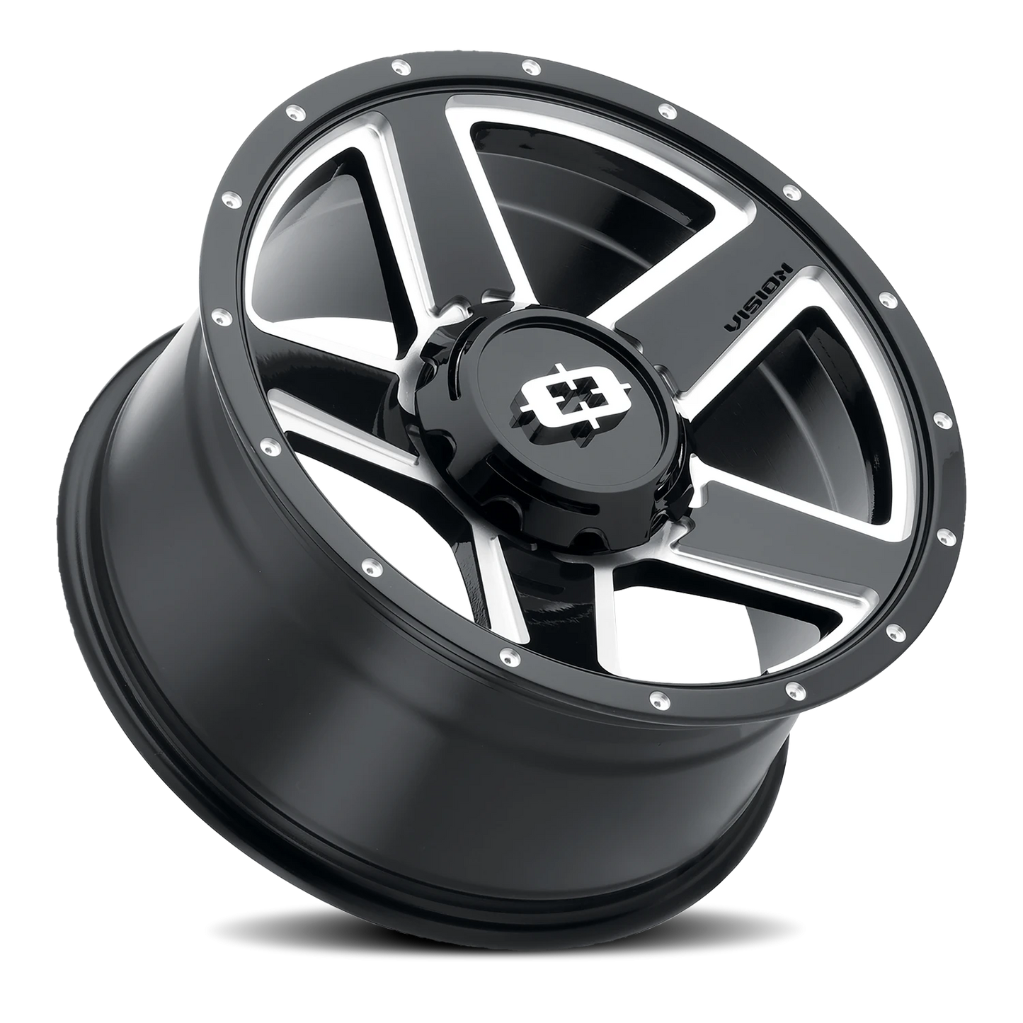 Vision Empire 15X6 Gloss Black Milled Spoke Wheel