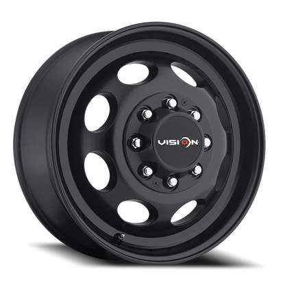 Vision Frt 19.5X6.75 Matte Black Wheel